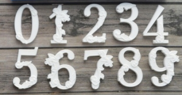 Silicone Mould - Numbers Floral